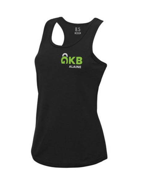 GKB Black Racer Back Tank - Mesh