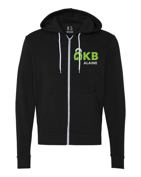 GKB Black Zip up Hoodie