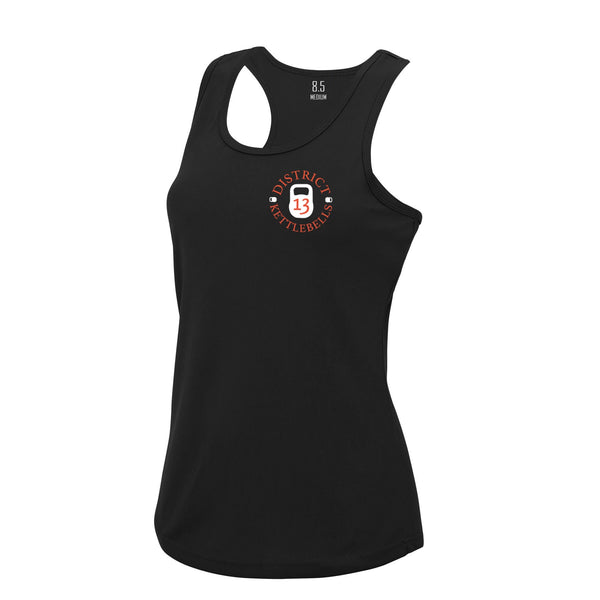District 13 Black Mesh Tank