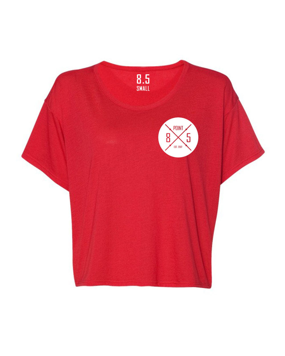 Red Barbell Circle Boxy Tee