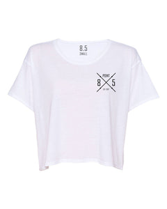 White Barbell Boxy Tee